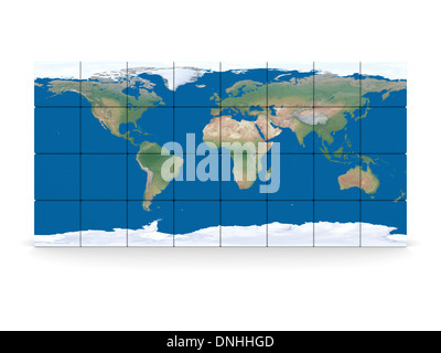Weltkarte der Würfel isoliert auf weißem Hintergrund gemacht. Elemente des Bildes von der NASA eingerichtet.