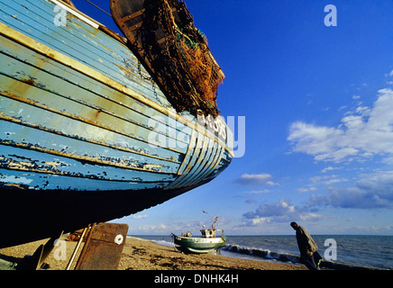 Stade Angeln Strand, Hastings Altstadt, East Sussex. UK Stockfoto