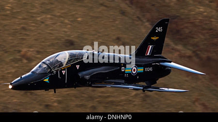 Hawk T1, RAF, Trainer, niedrigen Niveau, Mach Schleife, Nord-Wales, Rast, Geschwindigkeit, Stockfoto