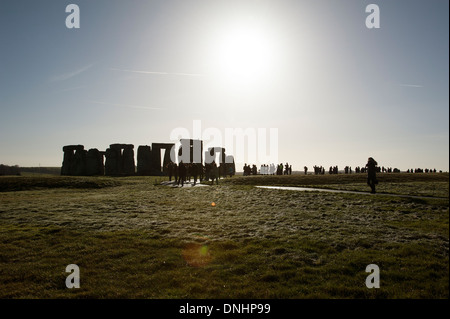 Historische Stätte Stonehenge in Wiltshire England UK Stockfoto