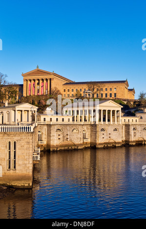 Die Delaware Water Works und Kunstmuseum, Philadelphia, Pa, Pennsylvania, USA Stockfoto