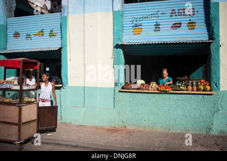 BAUERNHOF-GENOSSENSCHAFT (PRODUCTOS DEL AGRO), CALLE SAN MIGUEL, HAVANNA, KUBA, KARIBIK Stockfoto