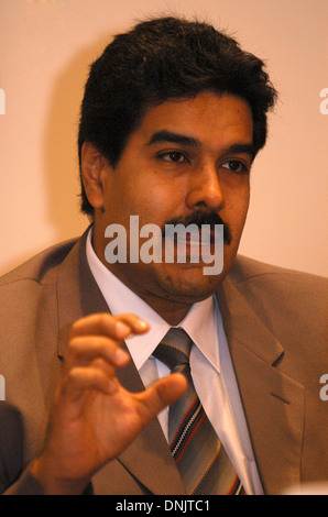 Foto der venezolanische Präsident Nicolas Maduro während einer Pressekonferenz in Caracas, Venezuela Stockfoto