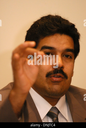 Foto der venezolanische Präsident Nicolas Maduro während einer Pressekonferenz in Caracas, Venezuela Stockfoto