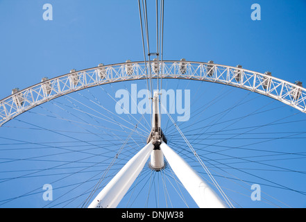 Detail des London Eye, Touristenattraktion, London, England, Vereinigtes Königreich Stockfoto