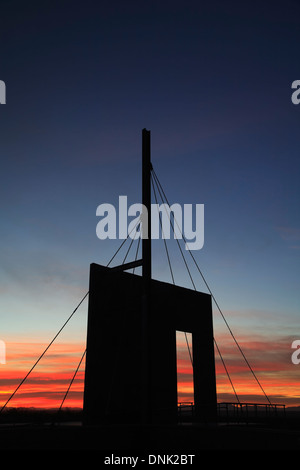 Schiff "sail" (Aussichtsplattform) bei Sonnenaufgang, El Camino Real International Heritage Center, New Mexico, USA Stockfoto