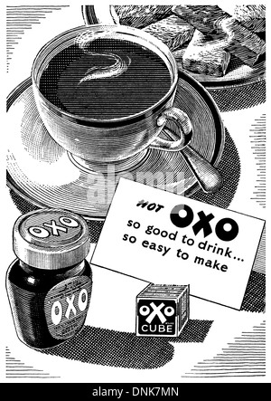 Oxo-Cubes. Pressewerbung, Radio Times, 1944. Stockfoto