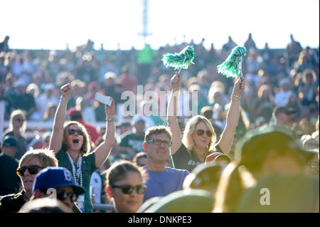 Pasadena, Kalifornien, USA. 1. Januar 2014. Fans während der 100. Rose Bowl College-Football-Spiel zwischen der Stanford Kardinal und der Michigan State Spartans im Rose Bowl Stadium in Pasadena, Kalifornien John Green/CSM Stockfoto