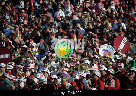 Pasadena, Kalifornien, USA. 1. Januar 2014. Fans während der 100. Rose Bowl College-Football-Spiel zwischen der Stanford Kardinal und der Michigan State Spartans im Rose Bowl Stadium in Pasadena, Kalifornien John Green/CSM Stockfoto