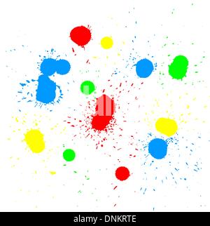 Pinsel-Blot Vektor auf weißem Hintergrund. Vektor-Illustration. Stock Vektor