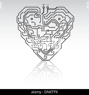 Platine Muster in der Form des Herzens. Abbildung. Vektor. Stock Vektor