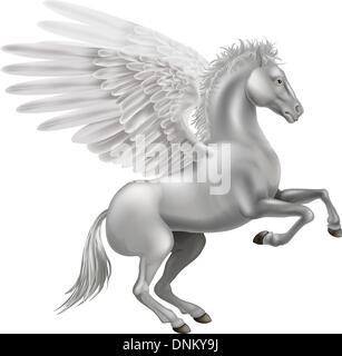 Abbildung des legendären geflügelten Pferd aus der griechischen Mythologie, Pegasus Stock Vektor
