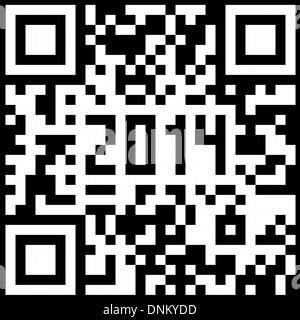 2014 Neujahr Zähler, QR-Code-Vektor. Stock Vektor