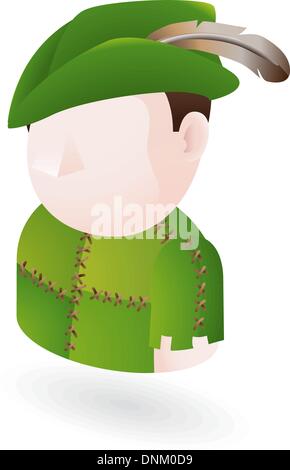Abbildung der Robin Hood Stil outlaw Stock Vektor