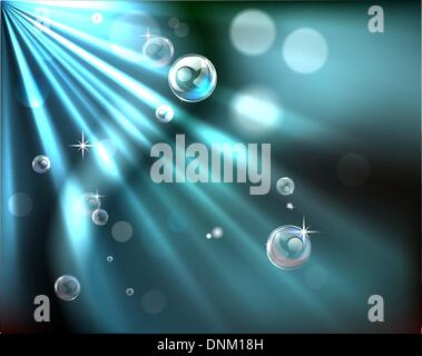 Eine abstrakte Lichtstrahlen und Blase Hintergrund Illustration Stock Vektor