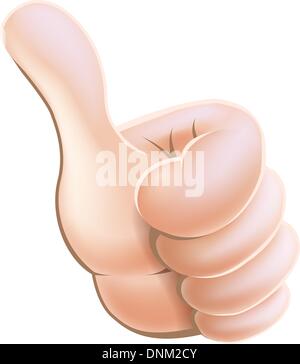 Abbildung einer Cartoon-Hand geben einen Daumen nach oben Stock Vektor