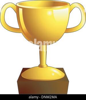 Ein gold glänzend Gewinner Trophäe Abbildung Symbol Stock Vektor