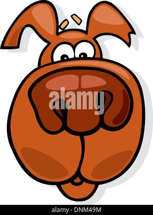 Cartoon-Illustration der Hund schnüffeln Stock Vektor