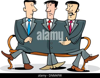 Begriff Cartoon Illustration der Unternehmenspartner Stock Vektor