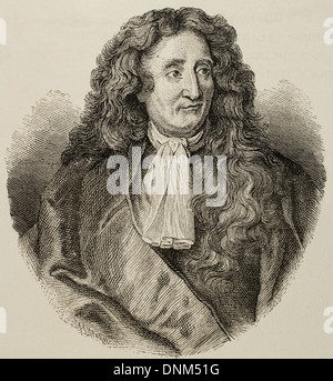 Jean De La Fontaine (1621-1695). Französische Fabeldichter. Gravur in der Geschichte von Frankreich, 1881. Stockfoto