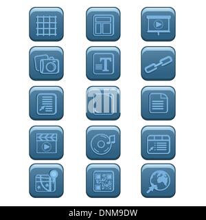 Eine Vektor-Illustration von Website-Icon-sets Stock Vektor