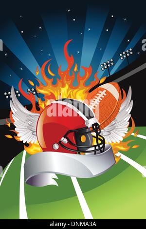 Eine Vektor-Illustration von American Football design Stock Vektor