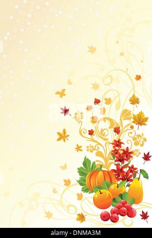 Eine Vektor-Illustration einer Herbst oder Herbst Saison-Hintergrund Stock Vektor
