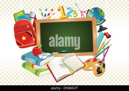 Eine Vektor-Illustration eines Back to School-Hintergrund Stock Vektor