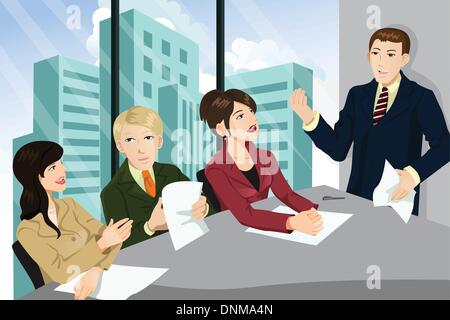 Eine Vektor-Illustration von einem Business-meeting Stock Vektor