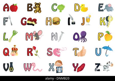 Eine Vektor-Illustration aus einer Reihe von alphabet Stock Vektor