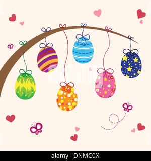 Eine Vektor-Illustration von Ostern Eiern design Stock Vektor