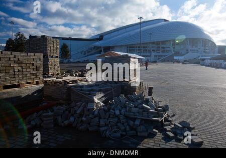 Sotschi, Russland. 19. Dezember 2013. Allgemeine Außenansicht des Olympiastadions Fisht im Olympia-Park in Sotschi, Russland, 19. Dezember 2013. Sotschi Gastgeber der Olympischen Winterspiele vom 07. bis 23. Februar 2014. Foto: Jens Büttner/Dpa/Alamy Live News Stockfoto