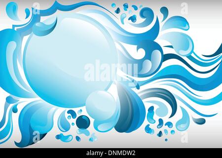 Eine Vektor-Illustration des abstrakten "Wellenlinien" Hintergrund Stock Vektor