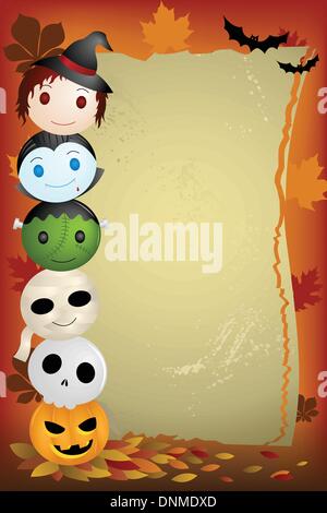 Eine Vektor-Illustration von Halloween-Hintergrund mit Exemplar Stock Vektor