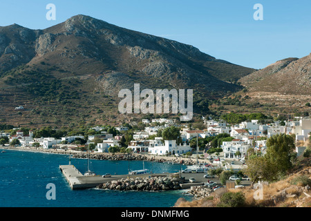 Griechenland, Insel Tilos Hafenort Livadia Stockfoto