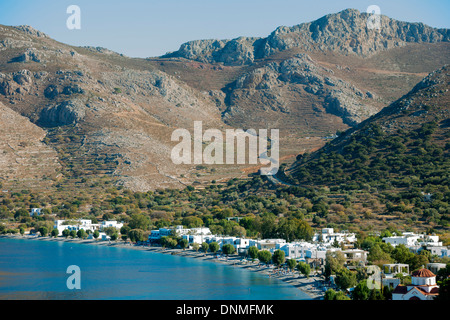 Griechenland, Insel Tilos Hafenort Livadia Stockfoto