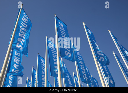 Berlin, Deutschland, Flaggen von Samsung auf der IFA 2013 Stockfoto