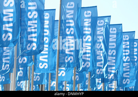 Berlin, Deutschland, Flaggen von Samsung auf der IFA 2013 Stockfoto