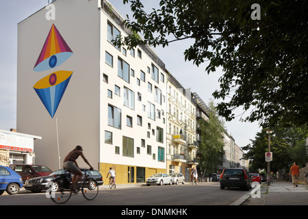 Berlin, Deutschland, Bau einer neuen Straße Wohngebaeudes in Chorin Stockfoto