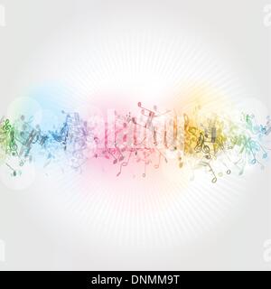 Abstrakt Design-Hintergrund mit bunten Noten Stock Vektor