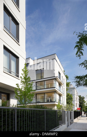 Berlin, Deutschland, den Bau von neuen Stadthäuser in der Clara - Wieck-Straße Stockfoto