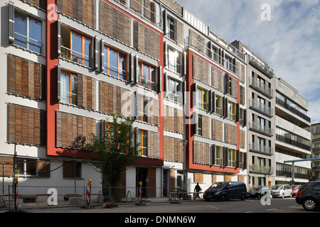 Berlin, Deutschland, Bau einer neuen Wohngebaeudes in der Ruppiner Straße Stockfoto