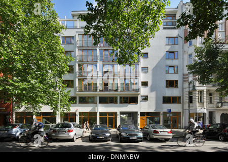 Berlin, Deutschland, Bau einer neuen Wohngebaeudes in Kollwitzstrasse Stockfoto