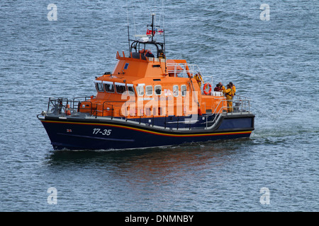 Plymouth Rettungsboot - Eingabe Millbay Docks, Plymouth, Devon, UK Stockfoto