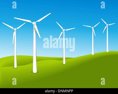 Windkraftanlagen Stock Vektor