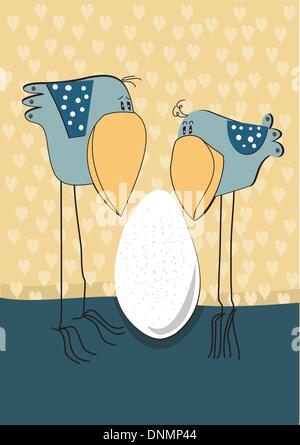 Blaue Vögel Stock Vektor