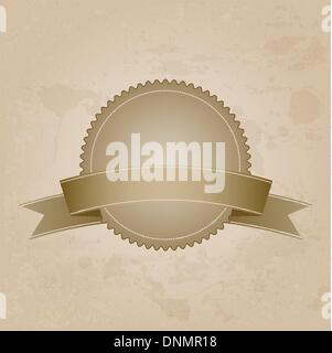 Retro-Grunge Hintergrund mit Sterne-Label und Band Stock Vektor