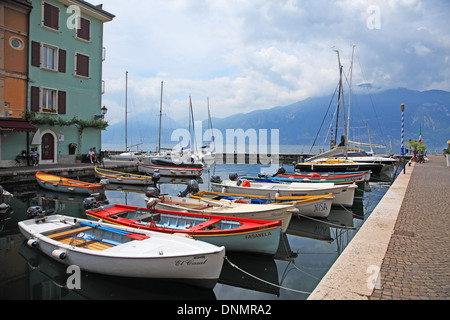 Italien, Veneto, Castelletto di Brenzone am Gardasee Stockfoto