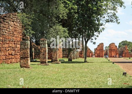 Argentinien, Missiones, Jesuiten-Missionen von den Guaranis: San Ignacio Mini, UNESCO Welt Kulturerbe Stockfoto