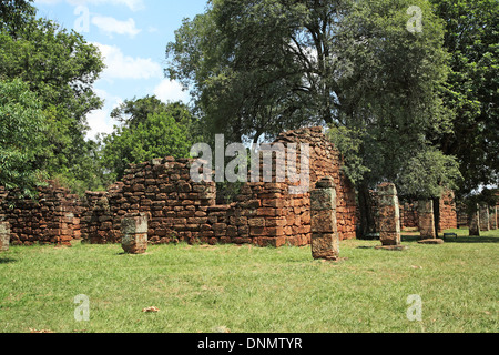 Argentinien, Missiones, Jesuiten-Missionen von den Guaranis: San Ignacio Mini, UNESCO Welt Kulturerbe Stockfoto